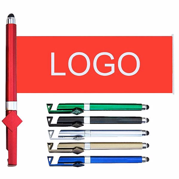 Banner Promotional Message Pen W/ Phone Stand