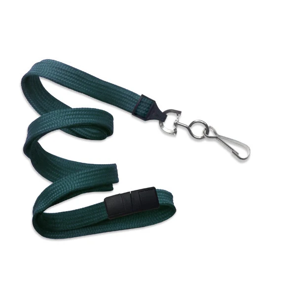 3/8" Breakaway Blank Lanyard w/Swivel Hook (Teal Blue) 1