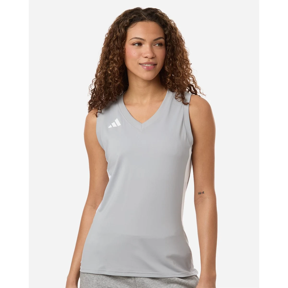 Women's Quickset V-Neck Sleeveless Jersey - AT120 1