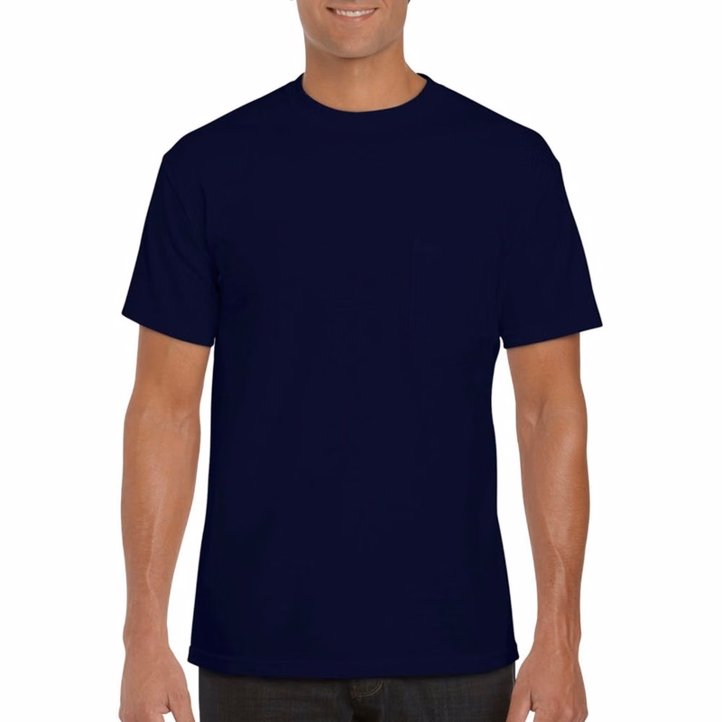 Irregular Gildan Pocket Tees - Navy XL