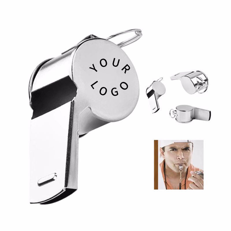 Stainless Steel Whistle With Lanyard For Training And Safety