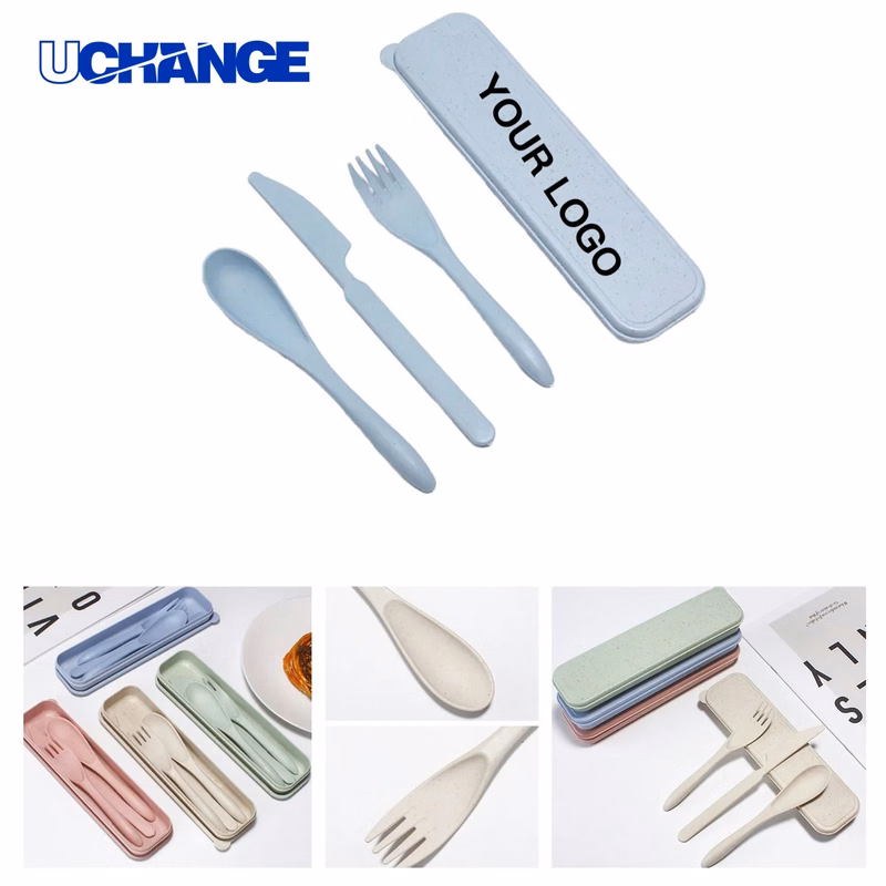 Wheat Straw Cutlery Utensils 8 Inch for Travel