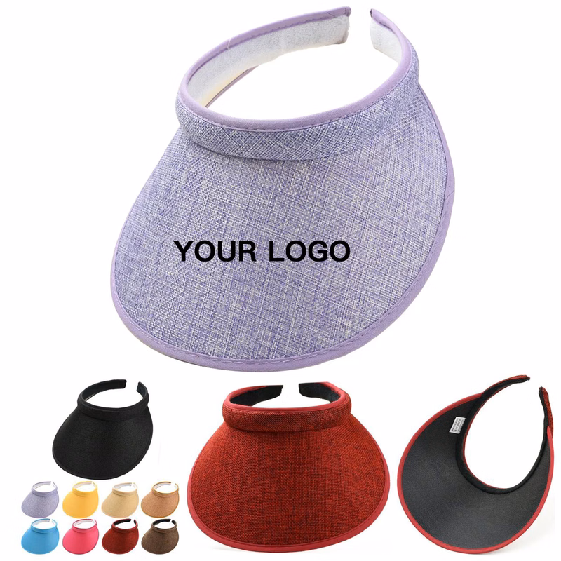 Linen Sun Visor With Wide Brim For Outdoor Use