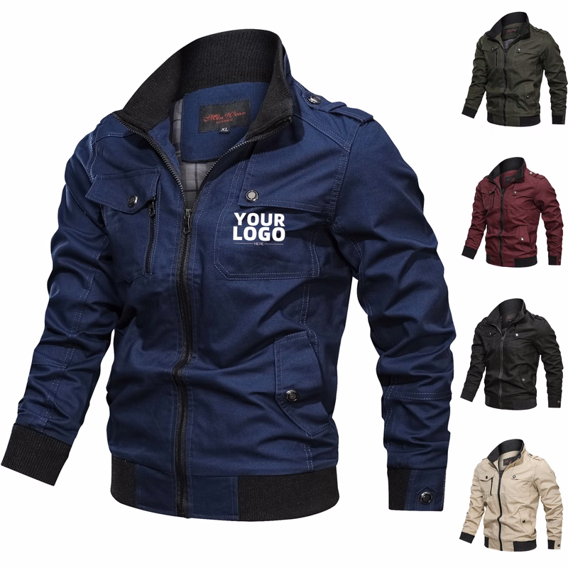 Men's Multi Pockets Stand Collar Jackets