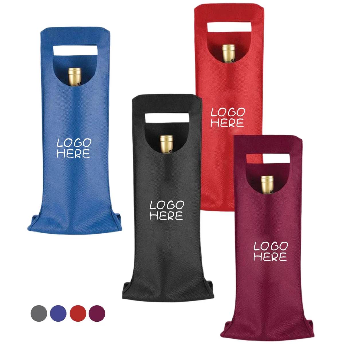 Non-Woven 1 Bottle Wine Tote Bag 1