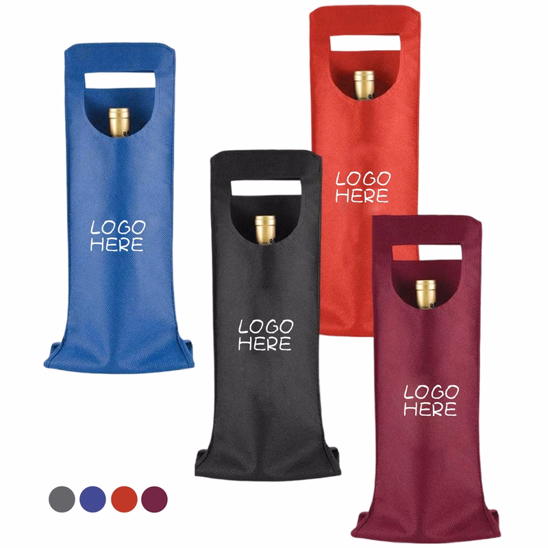 Non-Woven 1 Bottle Wine Tote Bag