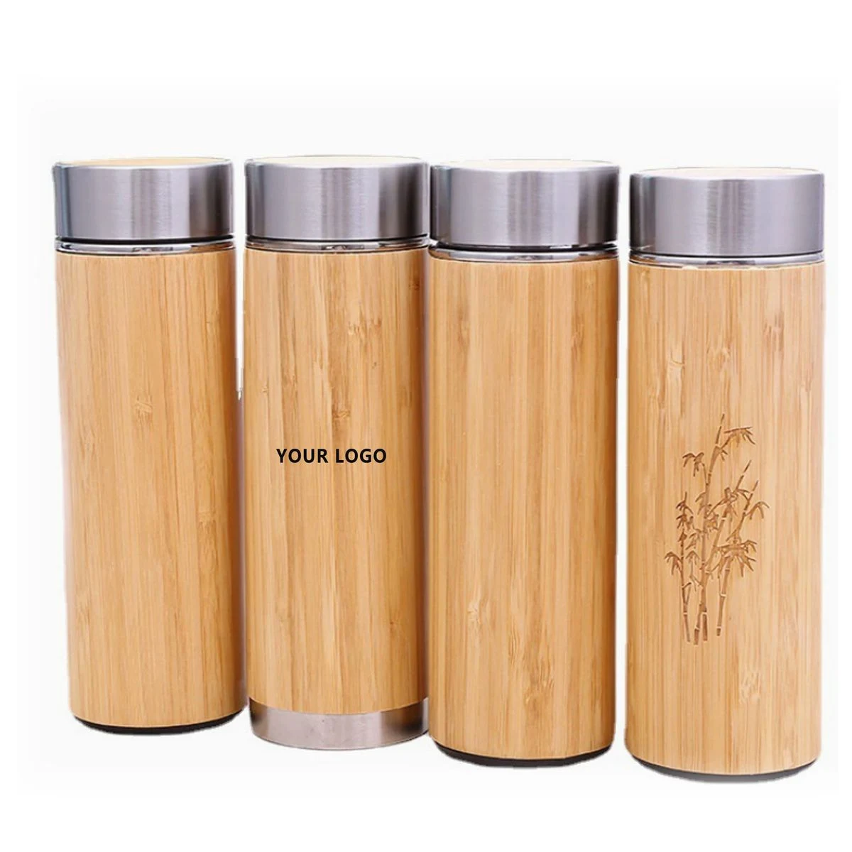 16 Oz Bamboo Stainless Steel Insulated Cup 1