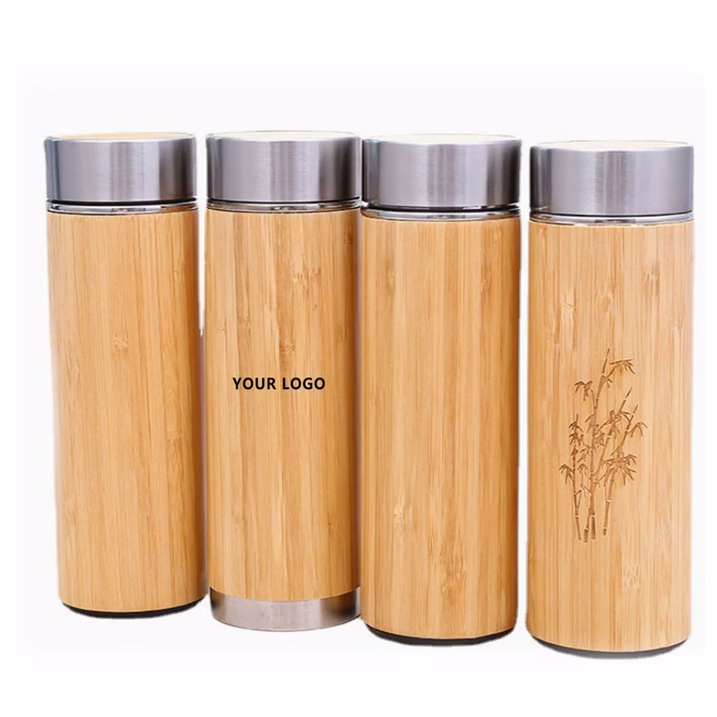 16 Oz Bamboo Stainless Steel Insulated Cup