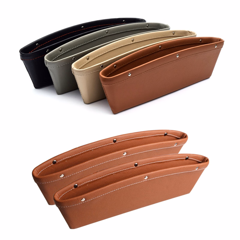 Leatherette Car Seat Cleft Slot Organizer