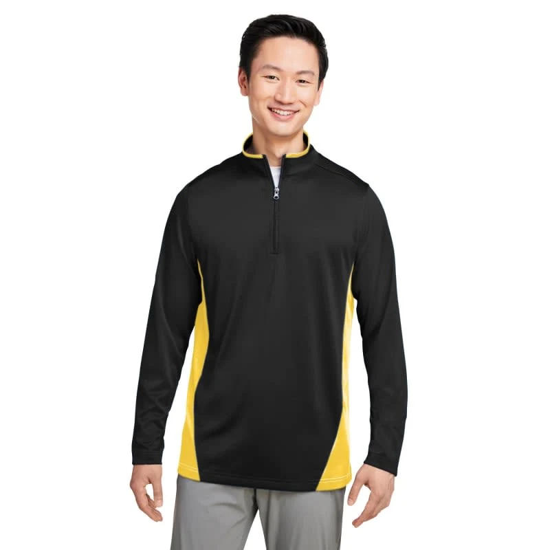 Harriton Men's Flash Snag Protection Plus IL Colorblock Quarter-Zip 1