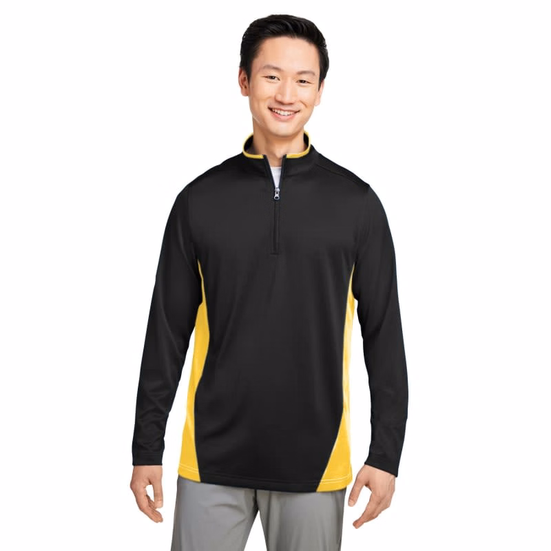Harriton Men's Flash Snag Protection Plus IL Colorblock Quarter-Zip