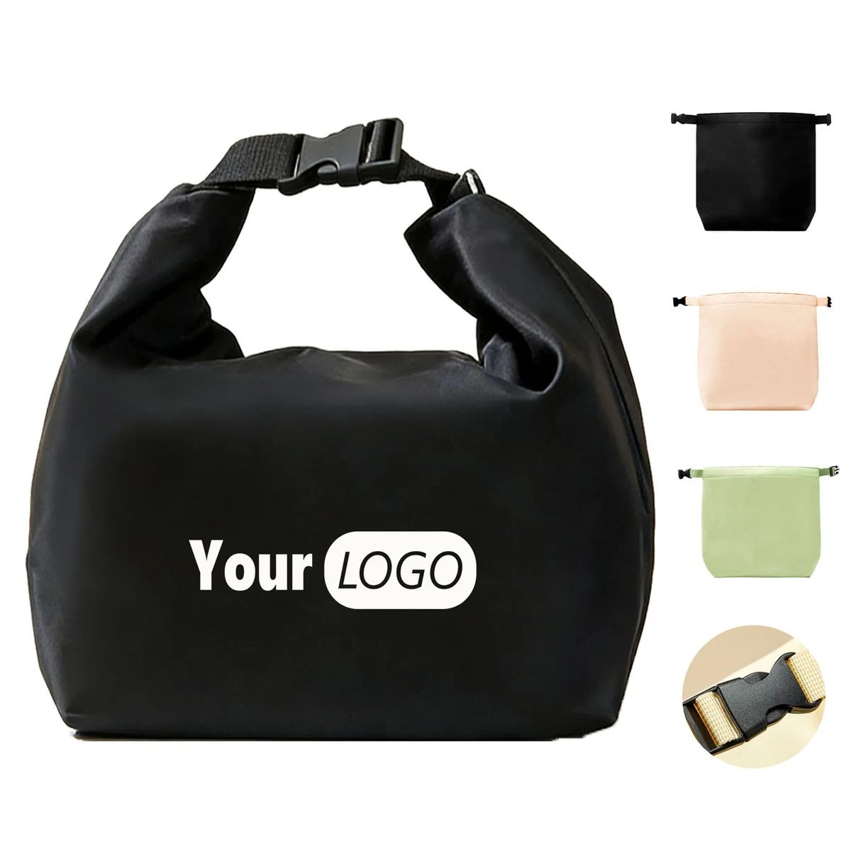 Solid Color Portable Lunch Box Bag 1