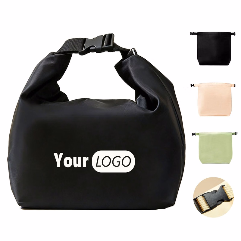Solid Color Portable Lunch Box Bag