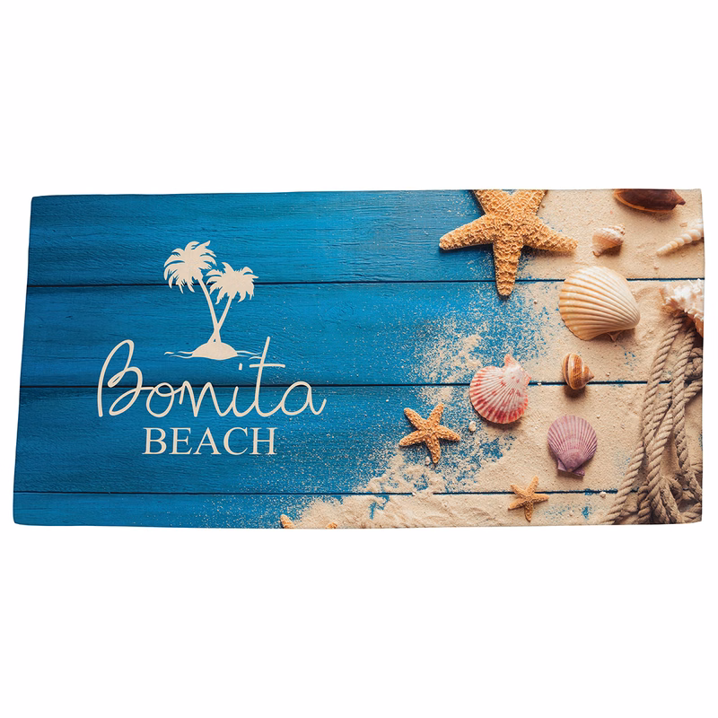 Boardwalk 30" x 60" Microfiber Beach Blanket/Towel- Full-Color