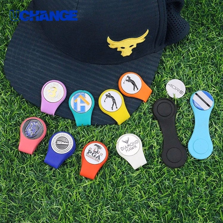 Magnetic Golf Ball Marker Silicone Hat Clip for Golf