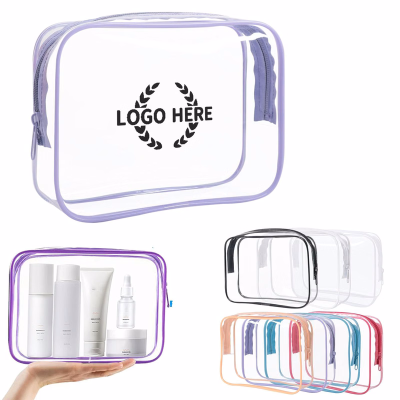 PVC Zipper Transparent Travel Cosmetic Bag