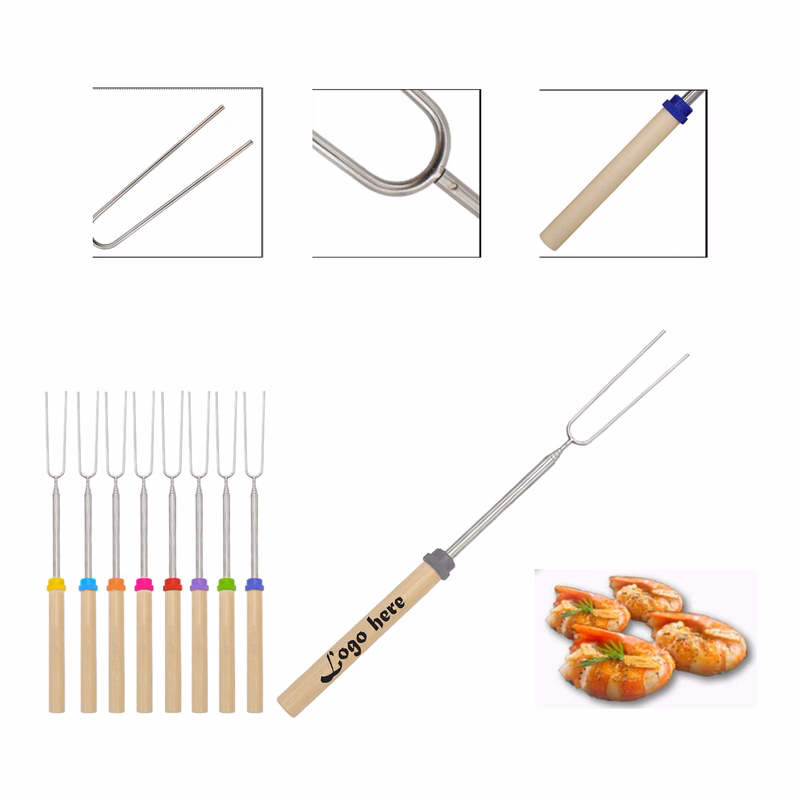 Portable Telescoping Stainless Steel Hot Dog Roasting Fork