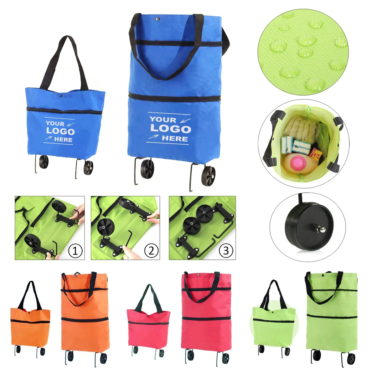 Folding Shopping Cart With Wheel 1
