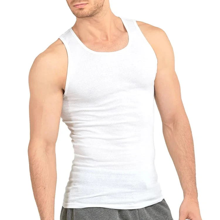 Men's Tank Tops - White Size Medium 3 Pack 1