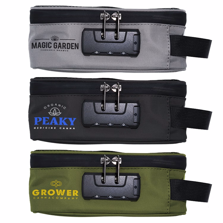 Custom Carbon Smell Proof Stash Carrying Case with Combination Lock