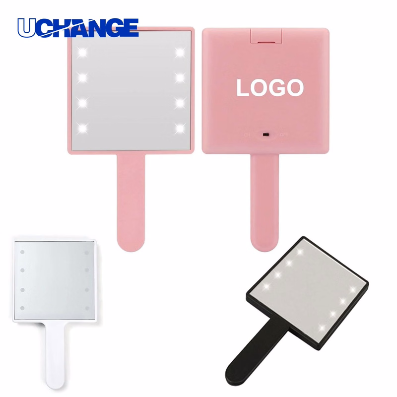 LED Hand Held Makeup Mirror Lighted Tool