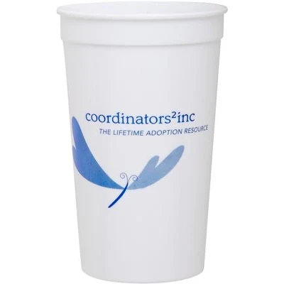 22 oz. Smooth White Stadium Cup 1