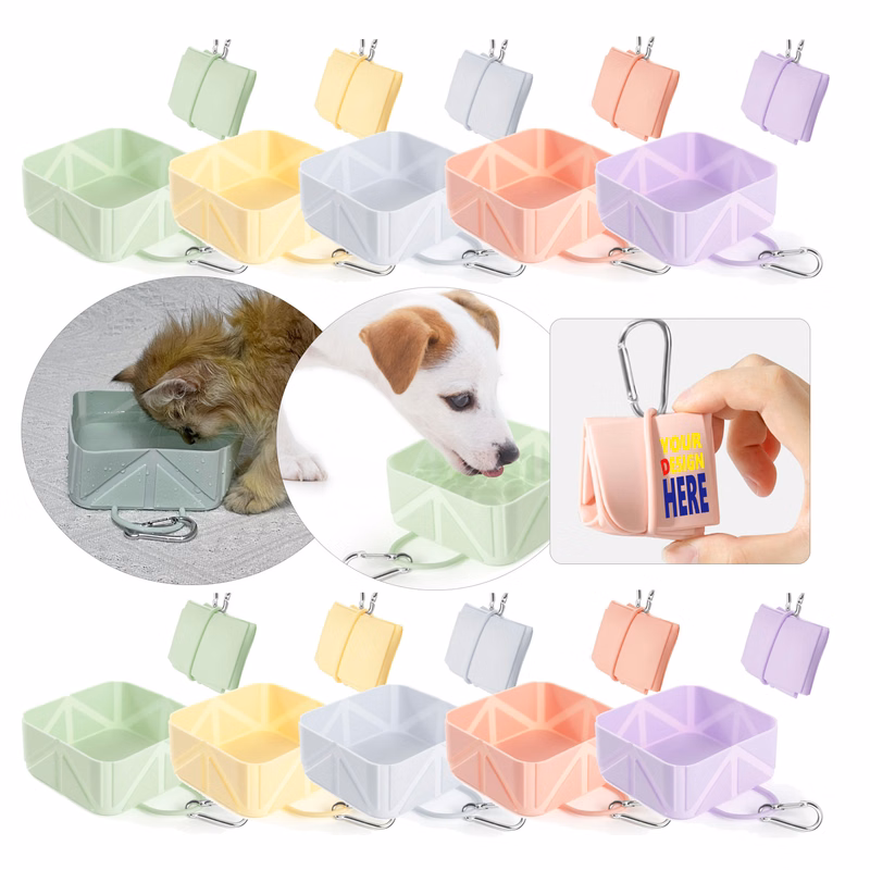 MOQ200 Square Pet Folding Bowl