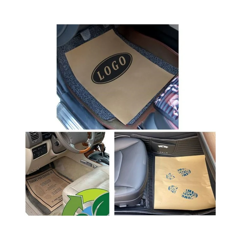 Disposable Kraft Paper Car Foot Pads 1