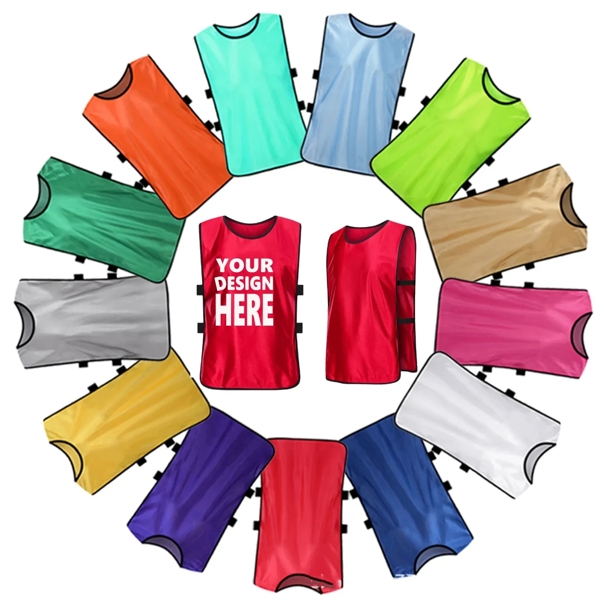 MOQ50 Adult Volunteer Event Advertising Soccer Vest 1