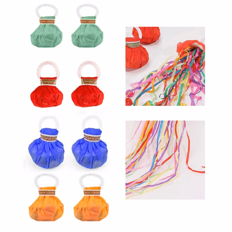 Convenient Recycling - enabled Hand - Throw Confetti Streamer for Portable Use