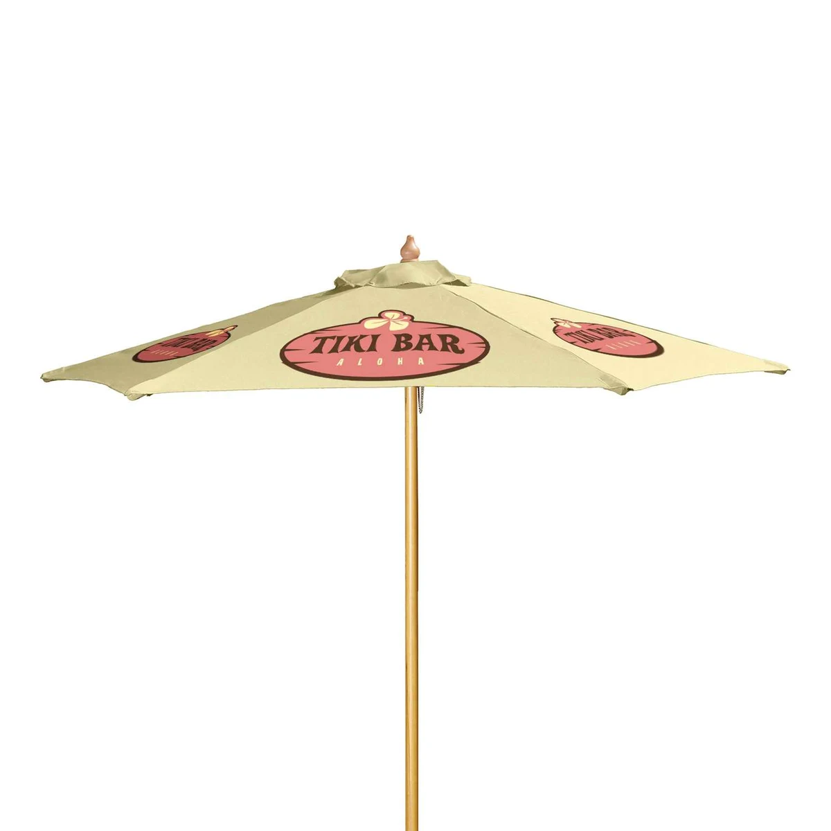 7' Wood Market Umbrella Kit (6 Imprints) 1