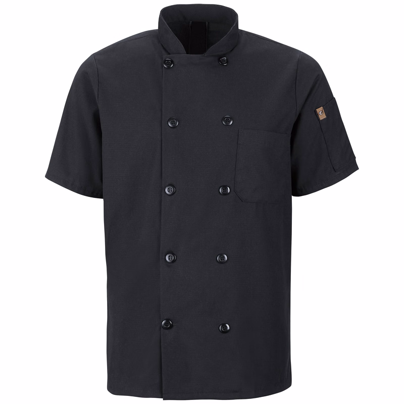 Red Kap® Men's Short Sleeve Chef Coat with OilBlok + MIMIX®