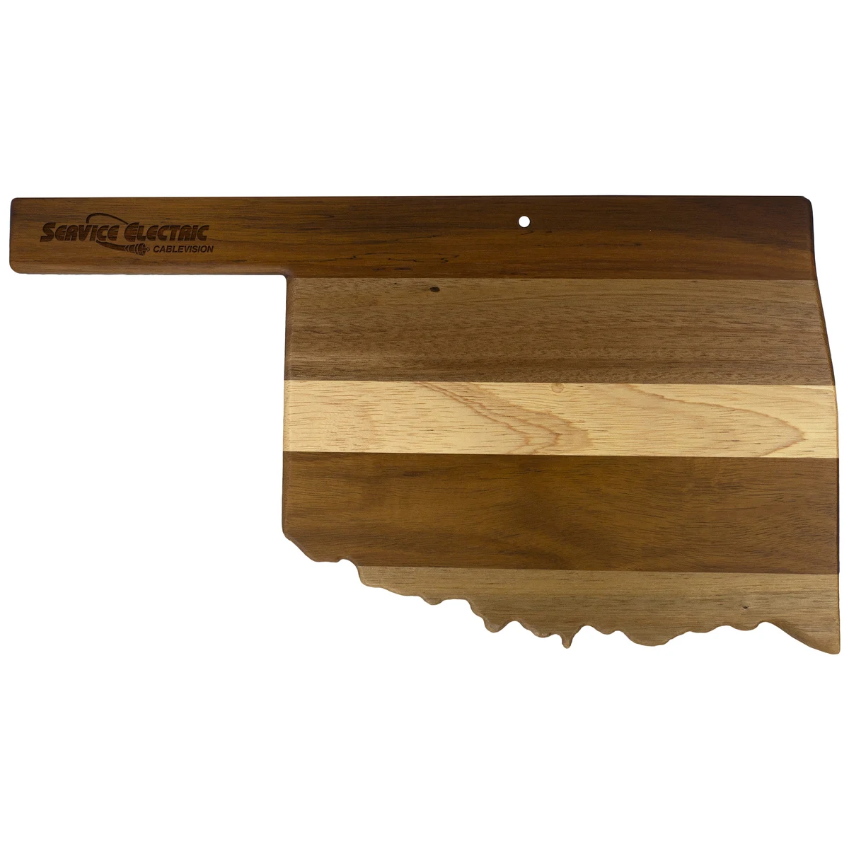 Rock & Branch® Shiplap Series Oklahoma State Shaped Wood Serving and Cutting Board 1