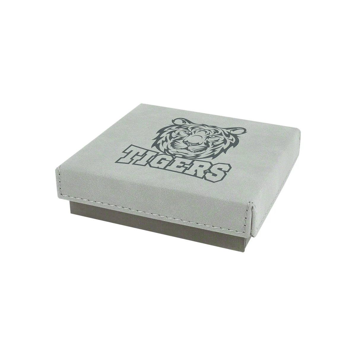 4" x 4" Gray Leatherette Medal Box 1