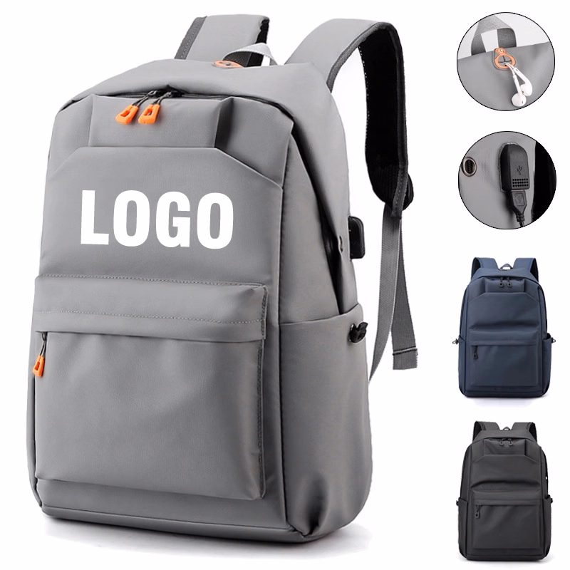 Custom Waterproof USB Charging Port Laptop Backpack