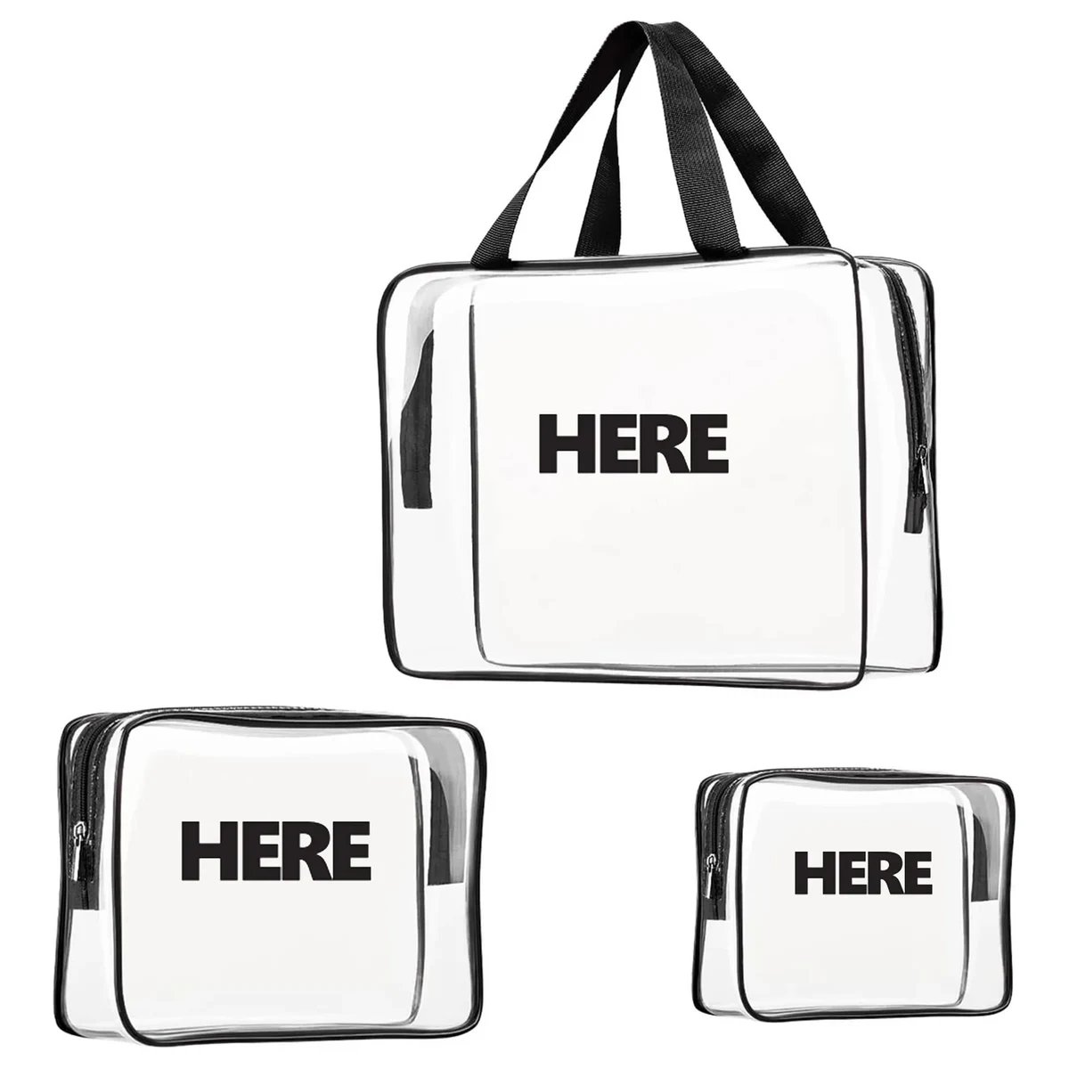 3 Pcs PVC Travel Toiletry Bag 1