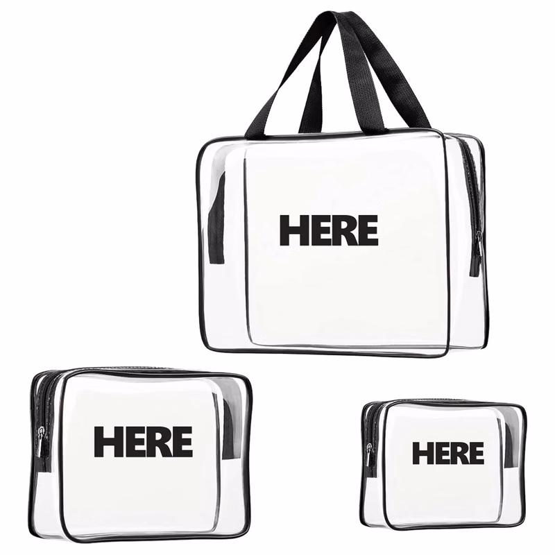 3 Pcs PVC Travel Toiletry Bag