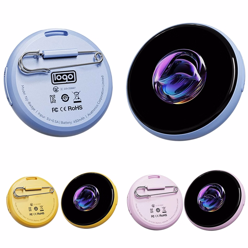 Dynamic Electronic Badge with Brooch