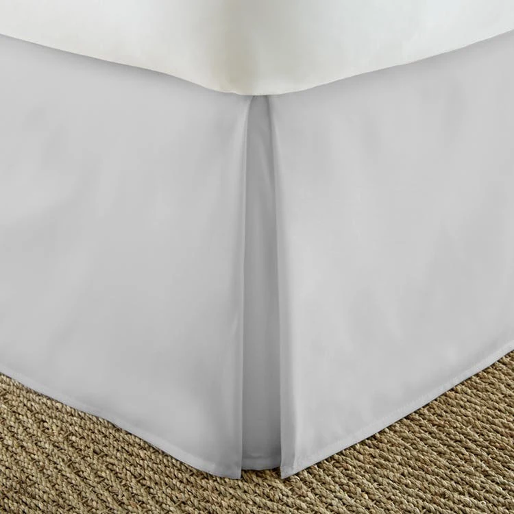 Premium Bed Skirts - Light Gray Cali King Pleated 1