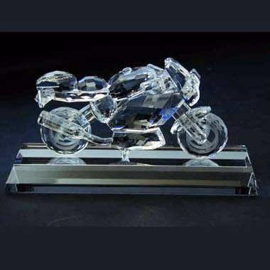 Crystal Sport Motorcycle with Crystal Base
