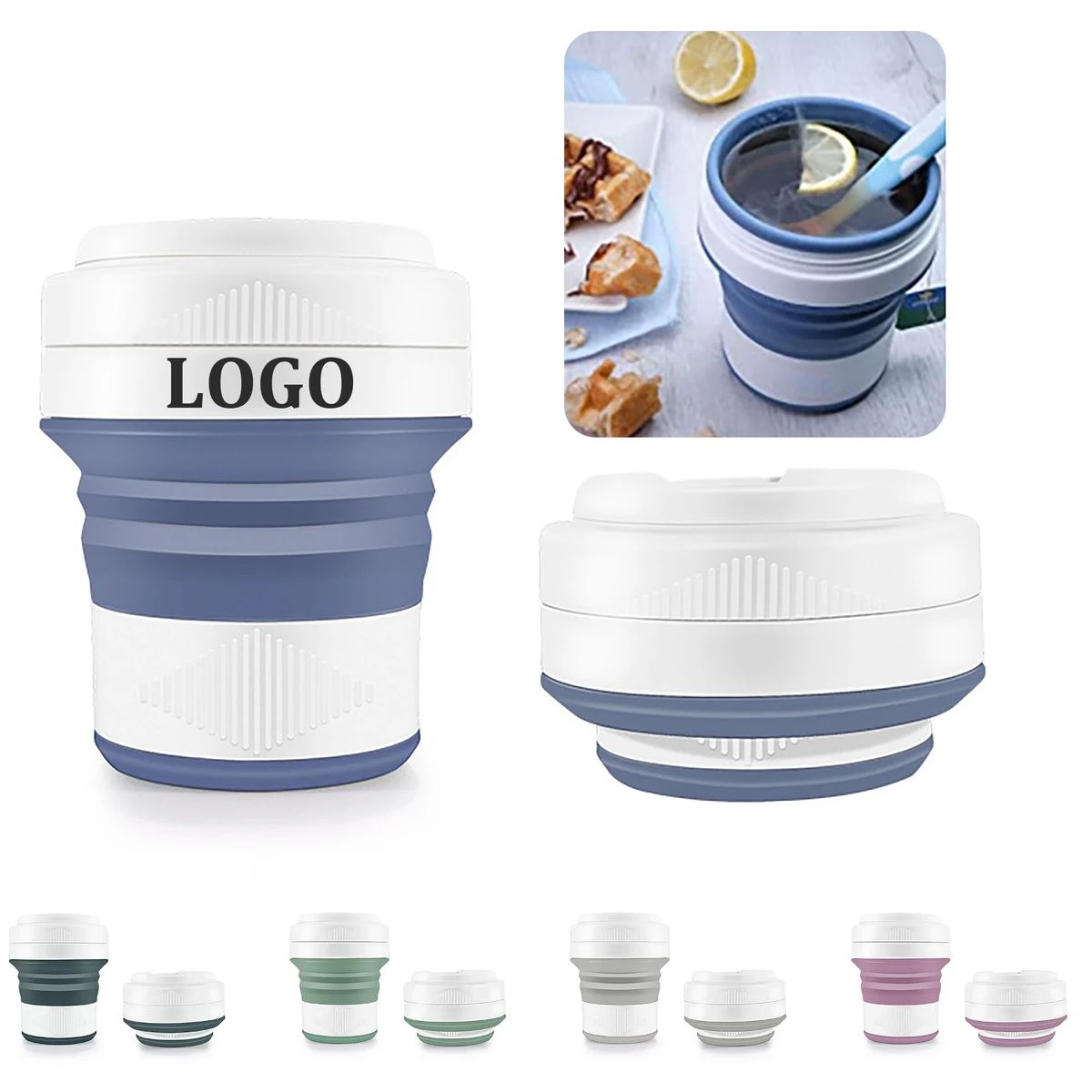 15 oz Folding Silicone Water Cup 1