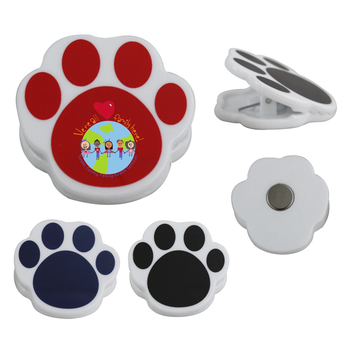 Paw Shaped Memo Clip with Magnet on Back 1