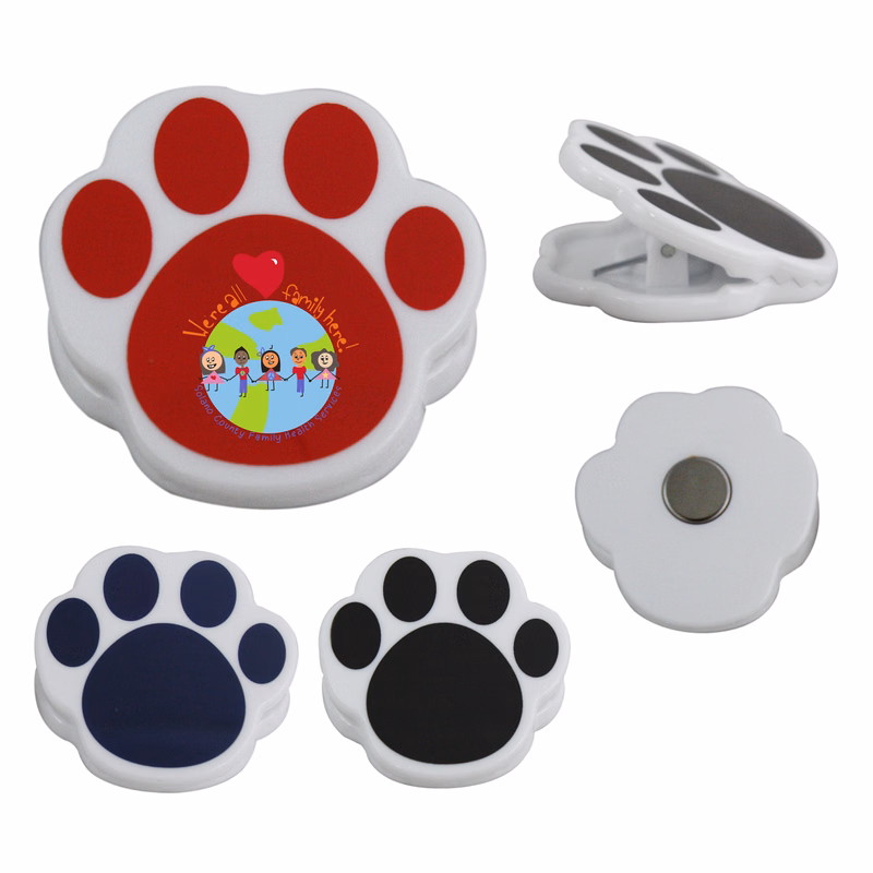 Paw Shaped Memo Clip with Magnet on Back