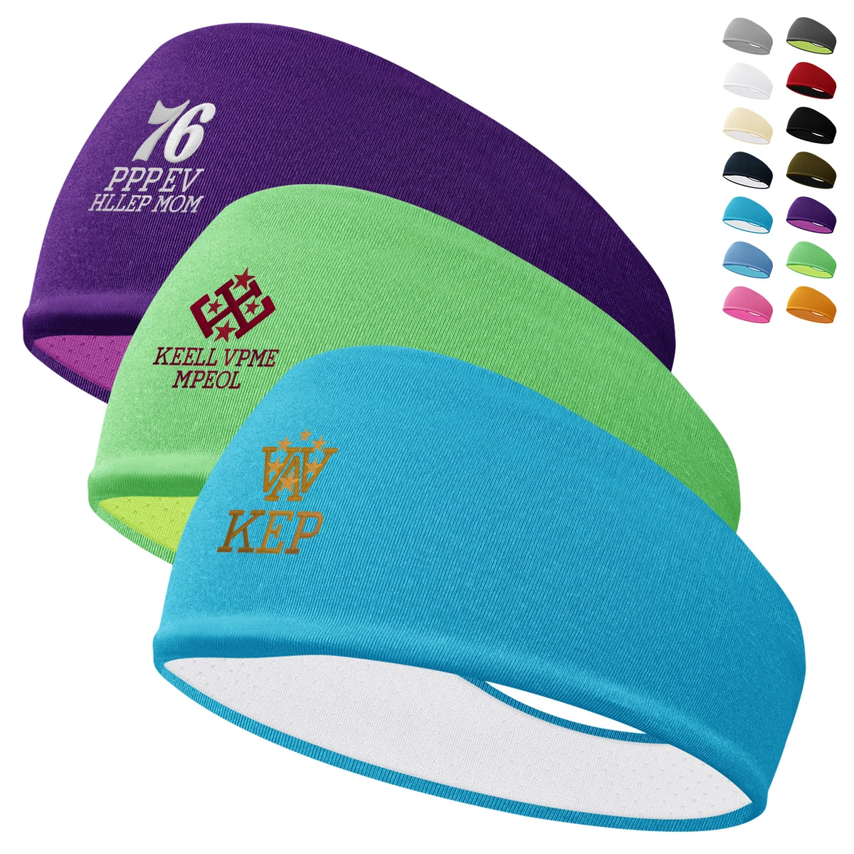Sublimation Full Color Printing Widened Sports Headband 1