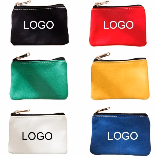 Cotton Canvas Coin Pouch Storage Bag