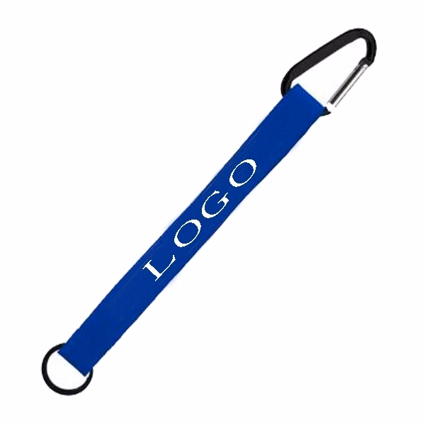 Long Strap Carabiner Lanyard w/ Key Ring