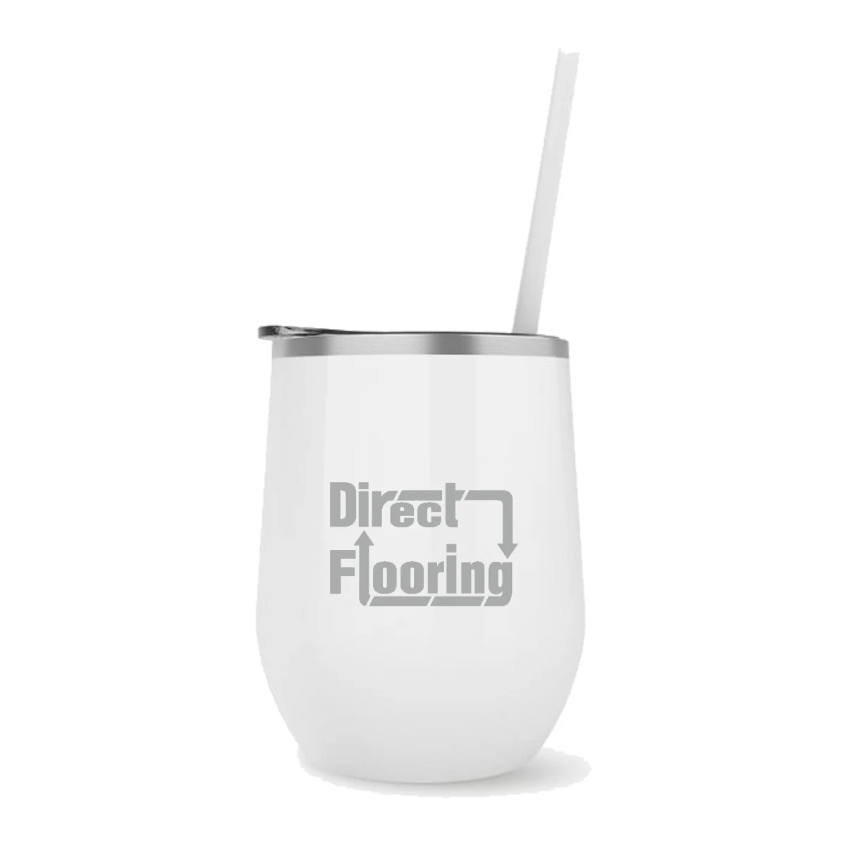 12 Oz. Maars White Bev Steel Stainless Steel Wine Tumbler 1