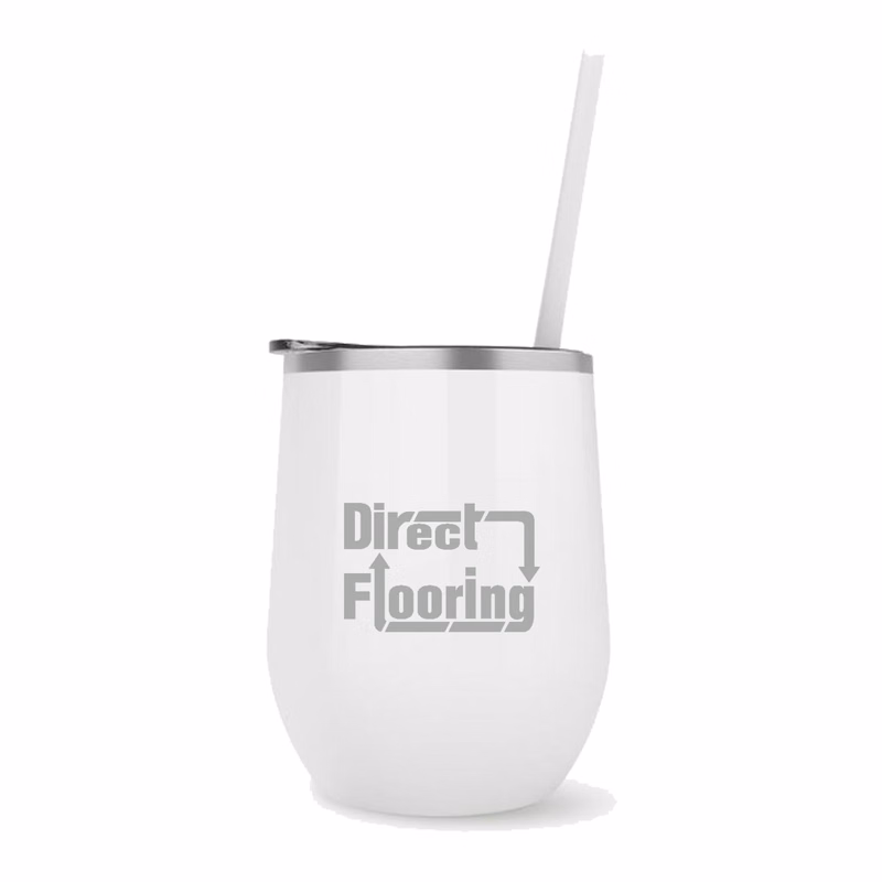 12 Oz. Maars White Bev Steel Stainless Steel Wine Tumbler