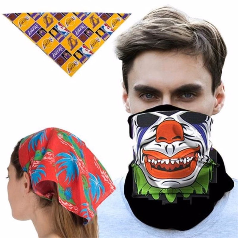 Triangle Sublimation Safety Face Bandannas