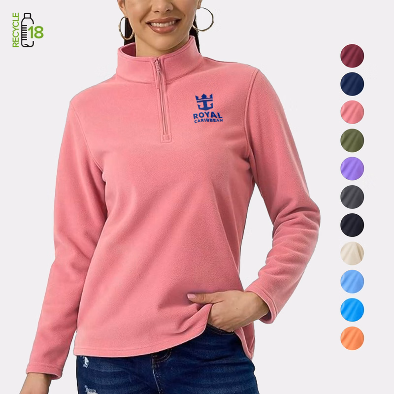REPREVE® - Women's rPET 1/4 Zipper Fleece Pullover w/ Wrinkle Resistance
